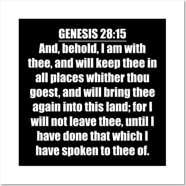 Bible Verse Genesis 28:15 Wall Art by Holy Bible Verses